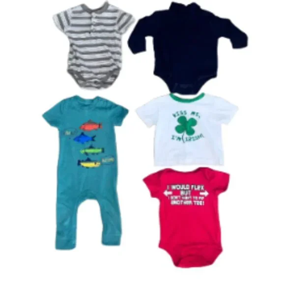 Large 12-Month Baby Boy Clothes Bundle - Bodysuits, Pants, Shorts & More! - Picture 2 of 2
